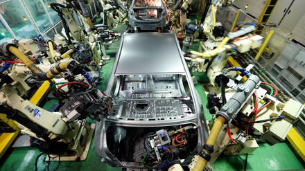 Eine Fabrik der Hyundai Motor Company in Asan ca. 100 km südlich von Seoul im Januar 2013. (Archivbild)