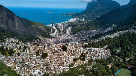 Ein Luftbild der Favela Rocinha.