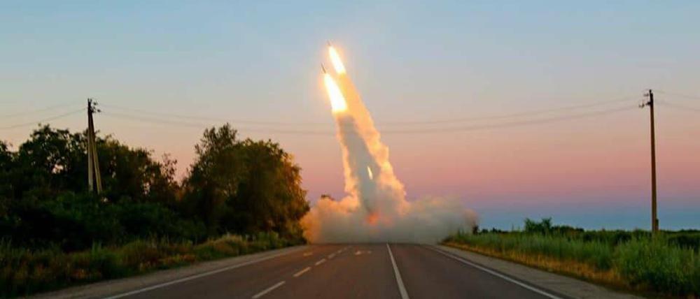 Einsatz des Himars-Mehrfachraketenwerfers in der Ukraine.