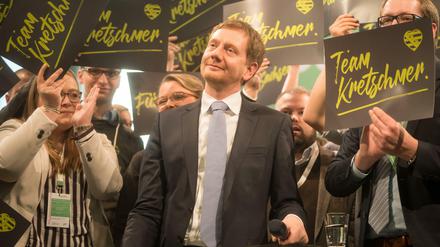 Michael Kretschmer im Januar nach seiner Wahl zum CDU-Spitzenkandidaten für die Landtagswahl am 1. September.