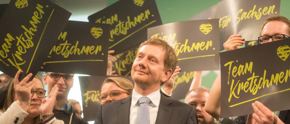 Michael Kretschmer im Januar nach seiner Wahl zum CDU-Spitzenkandidaten für die Landtagswahl am 1. September.
