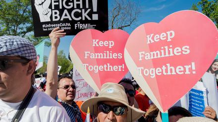 Das Thema Einwanderung löst starke Gefühle aus - auch in den USA. Hier bei einer Demonstration im April 2016 in Washington.