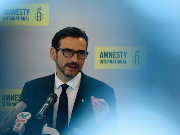 Nicholas Bequelin, regionaler Direktor von Amnesty Ostastasien, bei der Vorstellung des Amnesty-International-Jahresberichts.