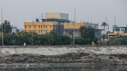 Ziel von Raketen: Die US-Botschaft im Irak steht am Fluss Tigris.