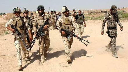 Irakische Soldaten bei einem Einsatz gegen die Terrormiliz IS