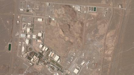 Das Satellitenfoto zeigt die iranische Nuklearanlage Natans am 07.04.2021.