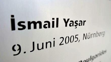 Eine Gedenktafel für Ismail Yasar, eines der Mordopfer des NSU.
