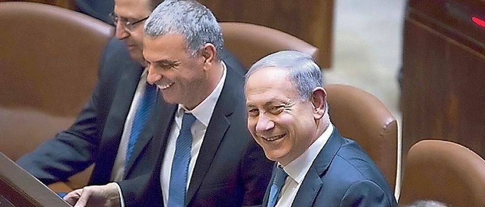 Israels Premierminister Benjamin Netanjahu im Knesset, dem israelischen Parlament in Jerusalem. 