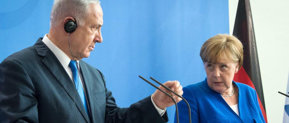 Kanzlerin Angela Merkel und Israels Premier Benjamin Netanjahu in Berlin