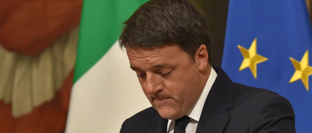 Verlierer: Italiens Ministerpräsident Matteo Renzi gibt auf.