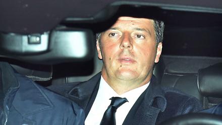 Matteo Renzi am Mittwochabend bei seiner Ankunft am Präsidentenpalast.