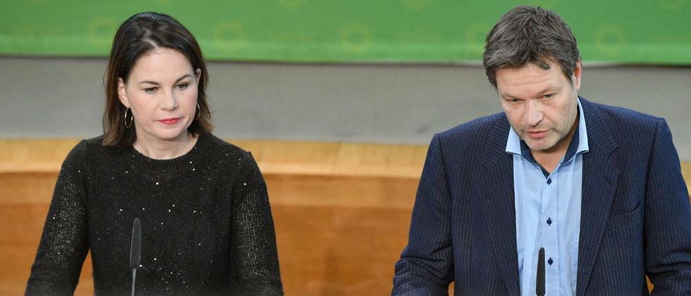 Annalena Baerbock und Robert Habeck, die Bundesvorsitzenden von Bündnis 90/Die Grünen.