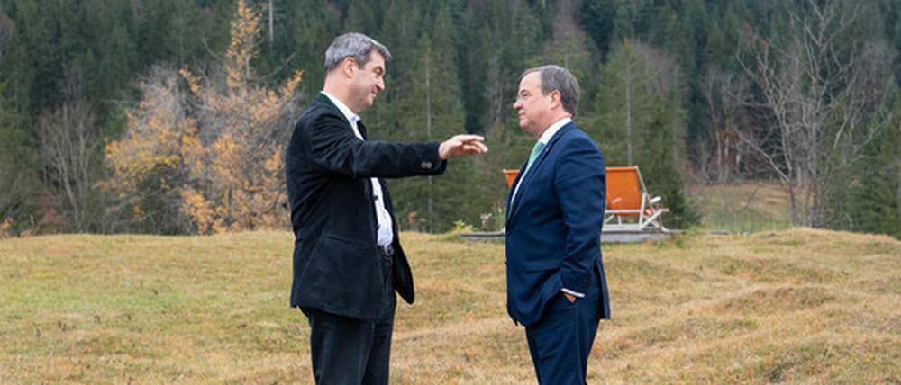CSU-Chef Markus Söder (links) und NRW-Ministerpräsident Armin Laschet (CDU).