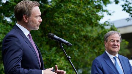 Wunschpartner? FDP-Chef Christian Lindner (l) und Unions-Kanzlerkandidat Armin Laschet.
