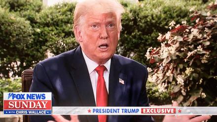 US-Präsident Donald Trump bei seinem Fox-News-Interview am Sonntag.
