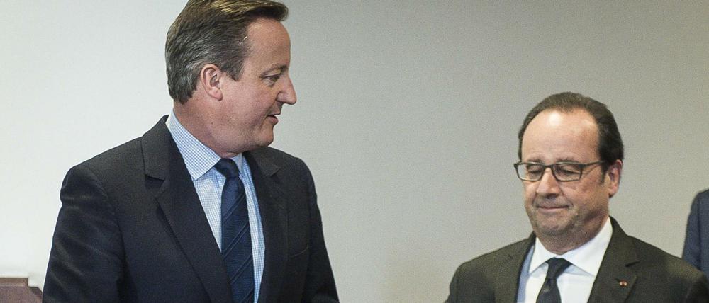 Der britische Premier David Cameron (links) und Frankreichs Präsident Francois Hollande.