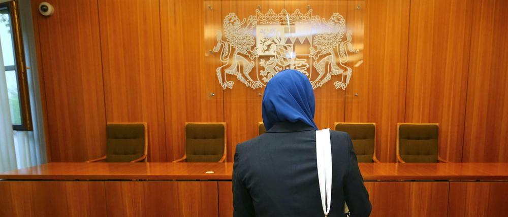 Die klagende Jurastudentin im Juni 2016 im Verwaltungsgericht Augsburg.