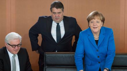 Steinmeier, Gabriel, Merkel: Bislang regierten die Großkoalitionäre ruhig durch. Das ändert sich nun.