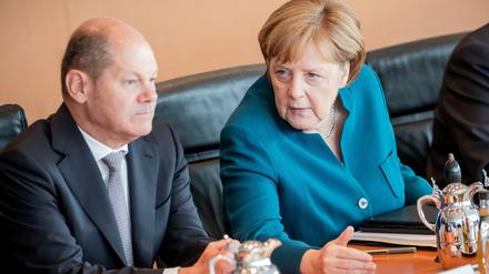 Keine Zukunft: Vizekanzler Olaf Scholz und Kanzlerin Angela Merkel werden nach 2021 nicht mehr gemeinsam am Kabinettstisch sitzen.