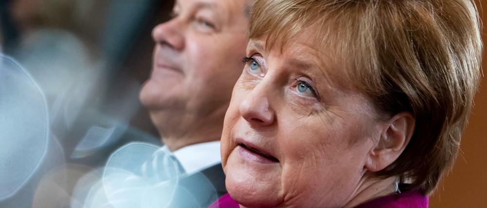 Bundeskanzlerin Angela Merkel (CDU) und Bundesfinanzminister Olaf Scholz (SPD). Ursprünglich hatte sich die Koalition auf neue Informationsrechte geeinigt. 