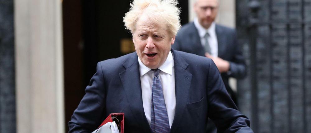 Der britische Premier Boris Johnson am Dienstag vor seinem Amtssitz in der Londoner Downing Street.