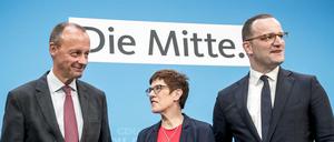 Konkurrieren um den CDU-Vorsitz: Merz, Kramp-Karrenbauer und Spahn 