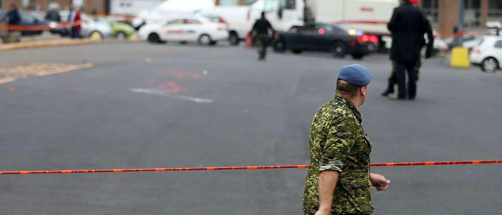 Das Gebiet des islamistischen Anschlags in Kanada wurde weiträumig abgeriegelt.