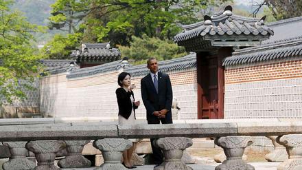 Obama bei seinem Besuch in Südkorea.