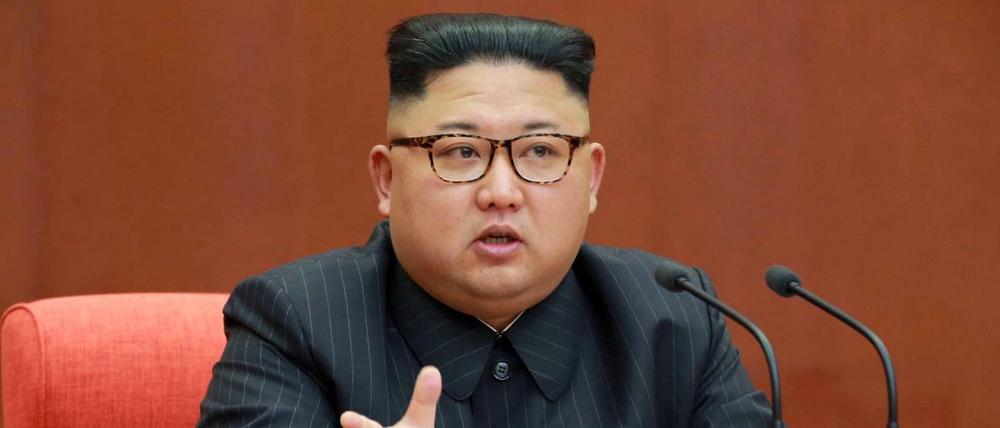Der nordkoreanische Machthaber Kim Jong Un im Oktober in Pjöngjang. 