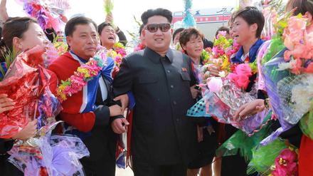 Lässt sich bei jeder Gelegenheit feiern. Nordkoreas Machthaber Kim Jong Un.