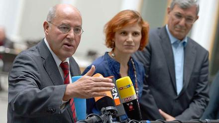 Linken-Spitzenpolitiker Gregor Gysi, Katja Kipping und Bernd Riexinger (von links)