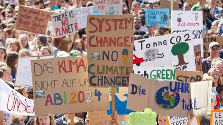 Hamburg: Teilnehmer der Klima-Demonstration Fridays for Future.