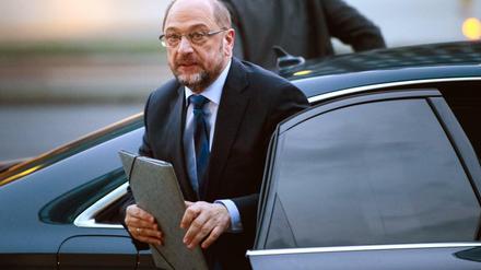 Martin Schulz, Parteivorsitzender der SPD, kommt zu den Koalitionsverhandlungen.