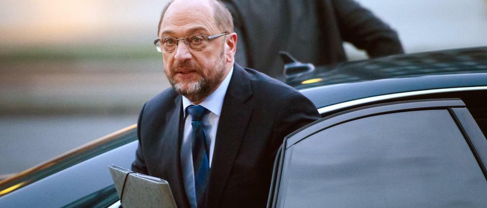 Martin Schulz, Parteivorsitzender der SPD, kommt zu den Koalitionsverhandlungen.