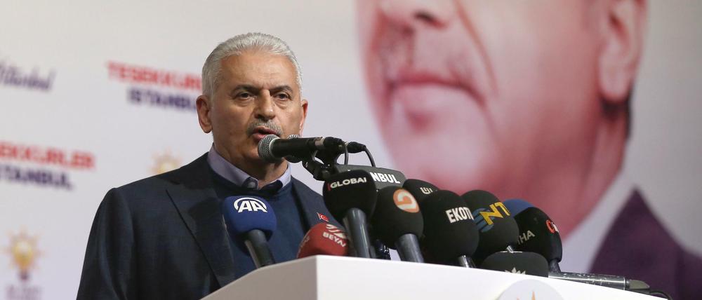 Der Bürgermeisterkandidat der AKP für Istanbul Binali Yildirim. 