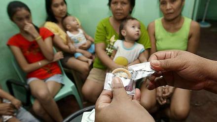 Kondom-Aufklärungskampagne auf den katholischen Philippinen.