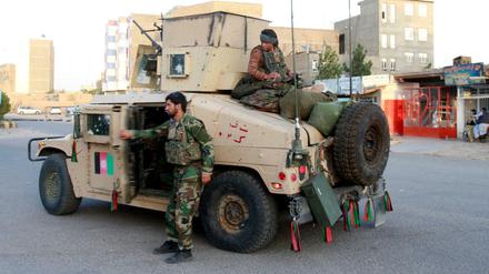 Afghanische Sicherheitskräfte in Herat (am 6.August 2021) 