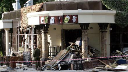 Bei der Explosion in dem Café am 31.08.2018 kam der Donezker Separatistenführer Alexander Sachartschenko ums Leben.