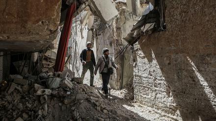 Zerstörte Häuser in Ost-Ghouta