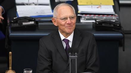Wolfgang Schäuble in der konstituierenden Sitzung des Bundestages 2017.