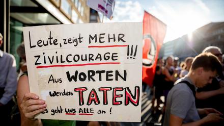 Kundgebung anlässlich des Mordes am Kasseler Regierungspräsidenten Lübcke.