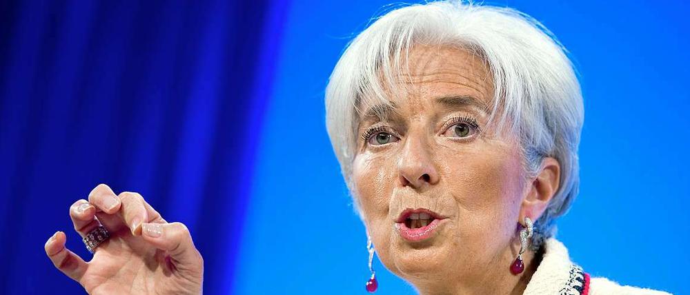 IWF-Chefin Christine Lagarde bleibt unnachgiebig - nur ein Schuldenschnitt kann ihrer Ansicht nach Griechenlands Probleme lösen.