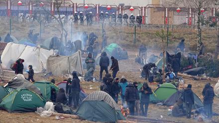 Migranten-Camps an der EU-Außengrenze mit Belarus.