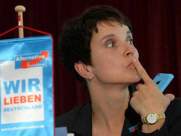 Frauke Petry steht an der Spitze des AfD-Landesverbandes Sachsen 