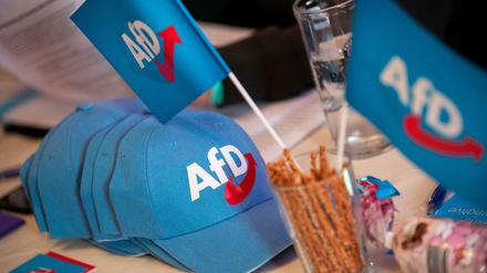 AfD-Ausstattung beim Landesparteitag in Bayern (Archivbild von 2018) 