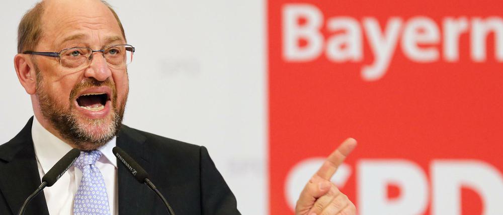 SPD-Kanzlerkandidat Martin Schulz beim Landesparteitag der SPD Bayern in Schweinfurt.