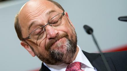 Der SPD-Vorsitzende Martin Schulz am Sonntag bei der Wahlparty der SPD. 