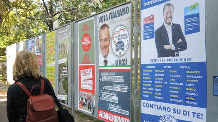 Im Wahlkampf wie hier in Bozen warb die Lega mit Italiens Innenminister Matteo Salvini.