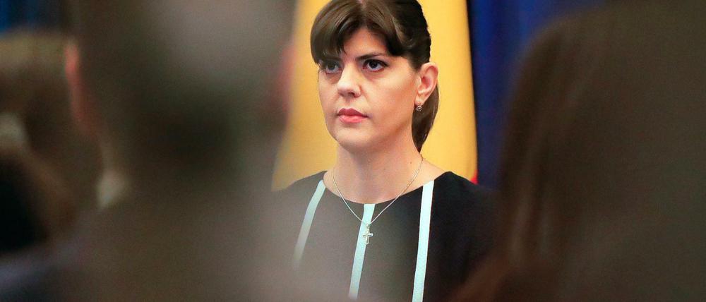 Die frühere Chefin der Bukarester Anti-Korruptionsbehörde, Laura Kövesi.