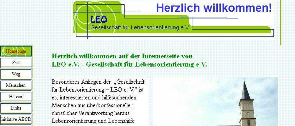 Homepage des Vereins: "Lebensorientierung und Lebenshilfe".
